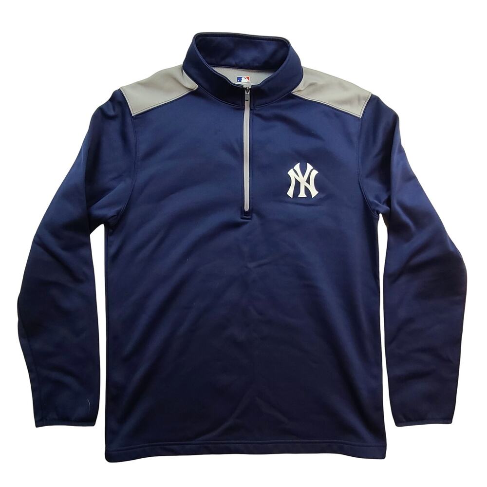 New York Yankees MLB Genuine‎ Merchandise 1/4 Zip Pullover Jacket Men's M Navy